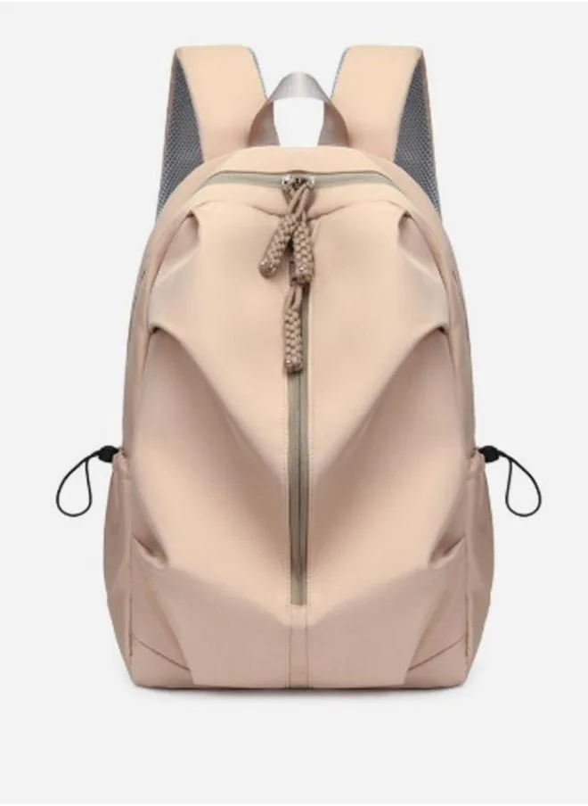 ستايلي Styli Front Zip Backpack with Drawstring Detail