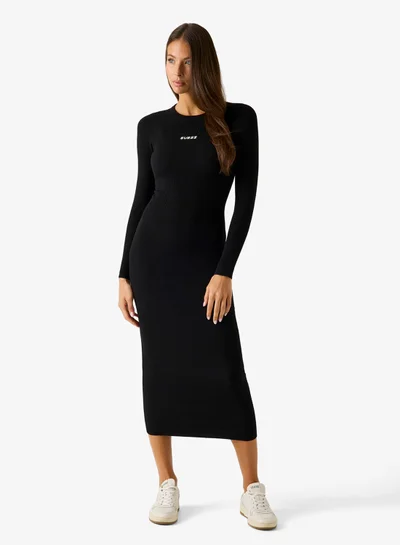 chinese dress ladies GUESS Womens Long Sleeve Jamala Dress, Jet Black, 4 at Amazon Women's  Clothing store