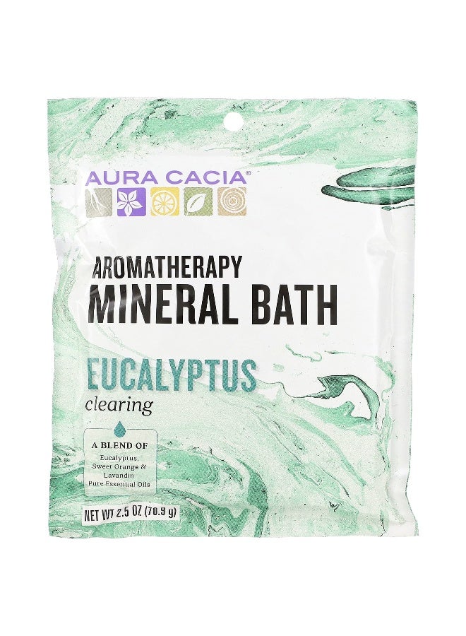 Aura Cacia Aura Cacia, Aromatherapy Mineral Bath, Clearing Eucalyptus, 2.5 oz (70.9 g)  - Image 1