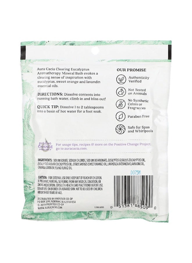 Aura Cacia Aura Cacia, Aromatherapy Mineral Bath, Clearing Eucalyptus, 2.5 oz (70.9 g)  - Image 2