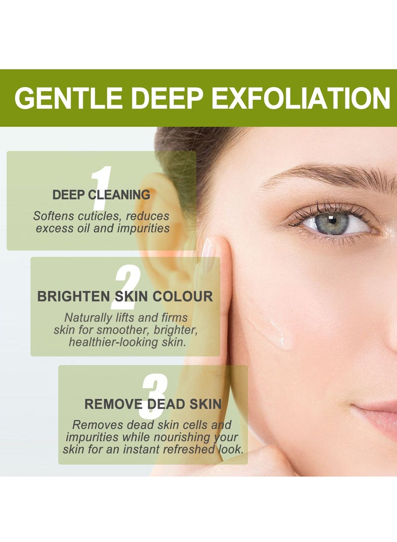 West&Month Deep Cleansing Face Scrub, Aloe Vera Exfoliating Gel for Blackheads, Acne & Pore Refining, Brightening & Oil Control, Gentle Organic Scrub for All Skin Types (1.4 oz) - Image 5