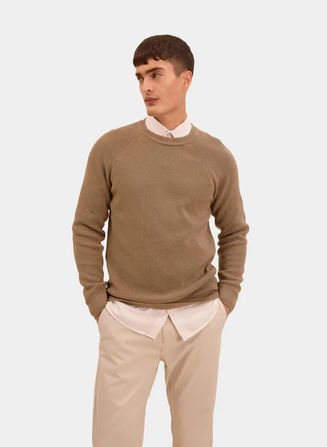 DeFacto Regular Fit Crew Neck Knit Sweater by Styli