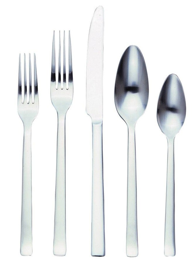 Ginkgo International Norse 30-piece Stainless Steel Flatware Set, Silverware Service for 6 - Image 1