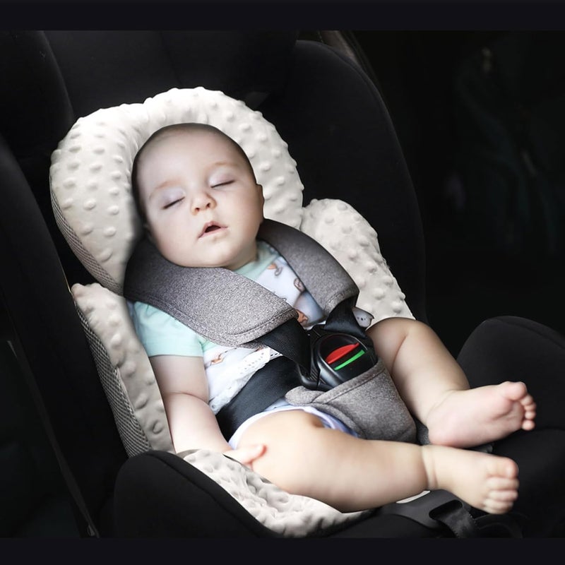 KAKIBLIN Infant Car Seat Insert Baby Carseat Head  Body Support for Newborn 2in1 Reversible Baby Car Seat Cushion Soft Stroller Cushion Insert for CarSeats Bouncer Strollers Swing - Image 4