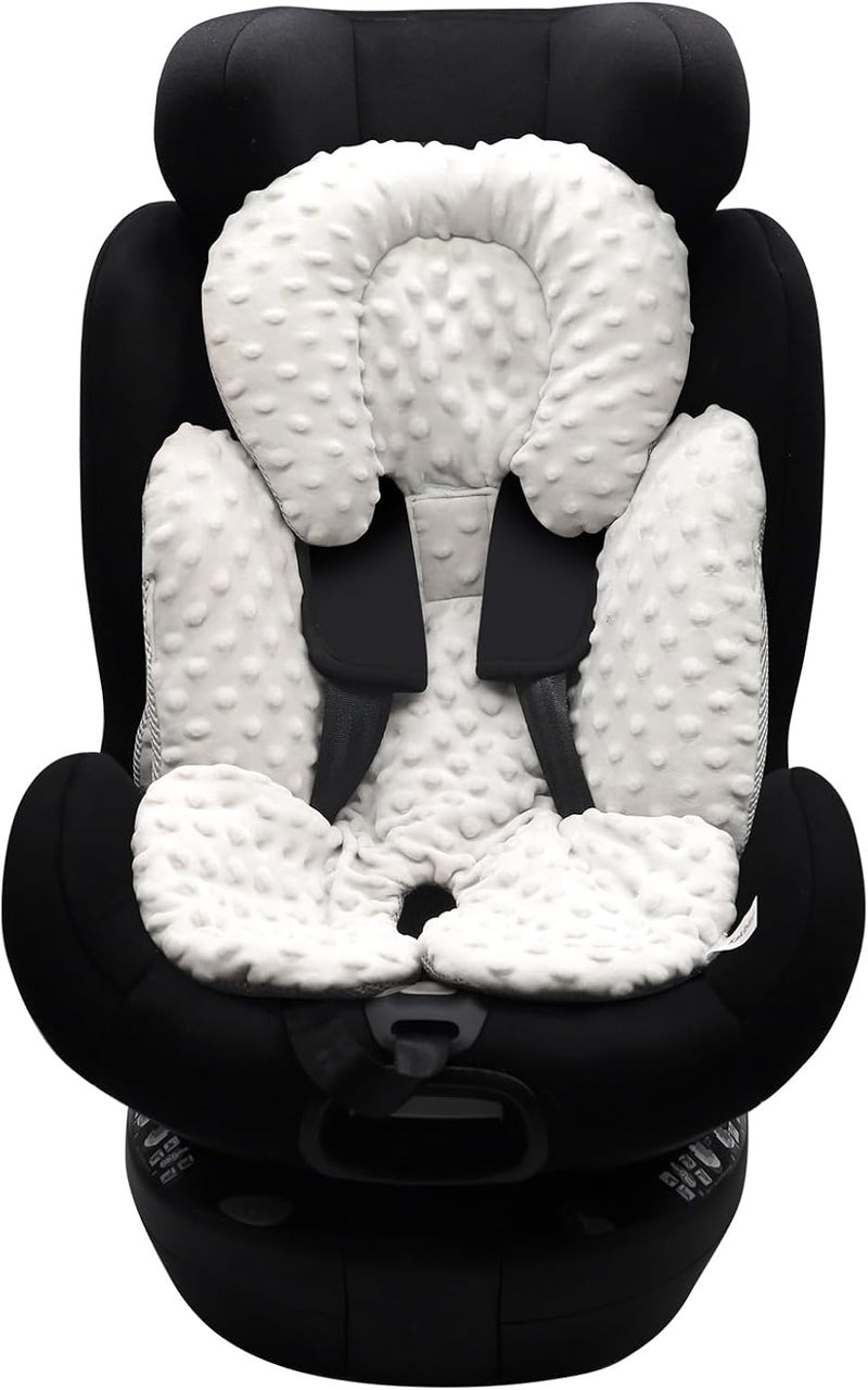 KAKIBLIN Infant Car Seat Insert Baby Carseat Head  Body Support for Newborn 2in1 Reversible Baby Car Seat Cushion Soft Stroller Cushion Insert for CarSeats Bouncer Strollers Swing - Image 1