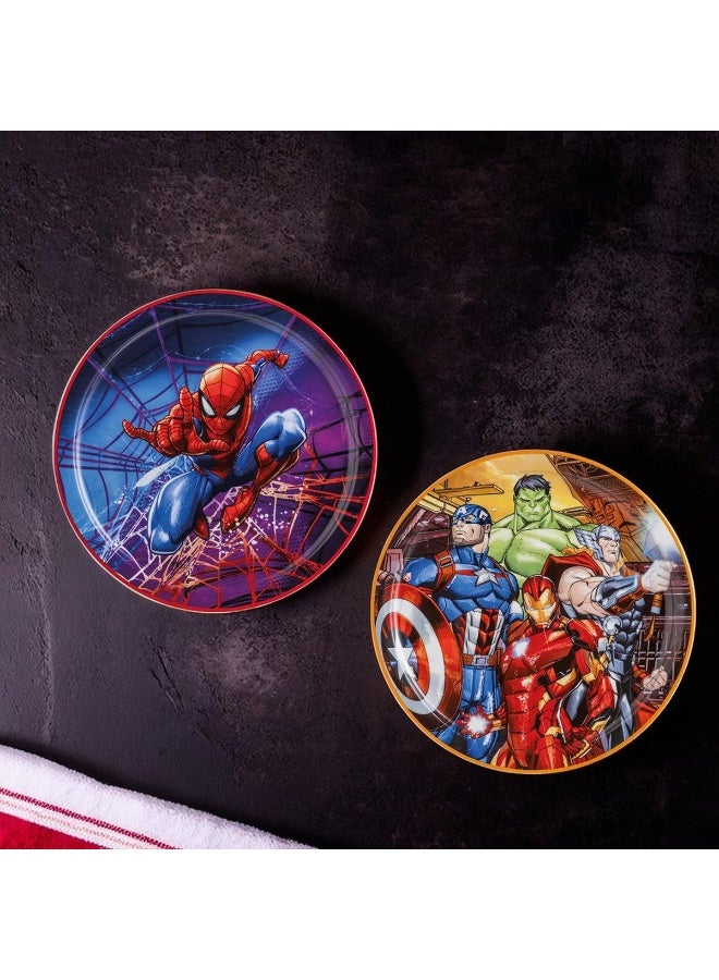 EGAN طبق تقديم مارفل سبايدر مان والأفلام 31 سم - طبق عشاء بورسلين - طبق سوبرهيرو لمحبي مارفل - آمن للاستخدام في الميكروويف وغسالة الصحون - مجموعة المطبخ (سبايدر مان) - Image 2