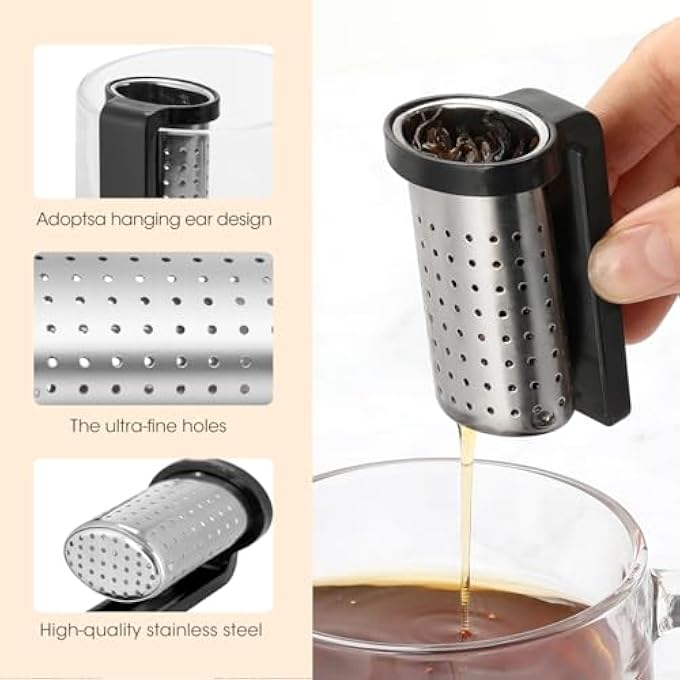 KASTWAVE Tea Infuser 2Pcs Tea Strainers For Loose Tea Tea Steeper Diffusers For Loose Tea - Image 2