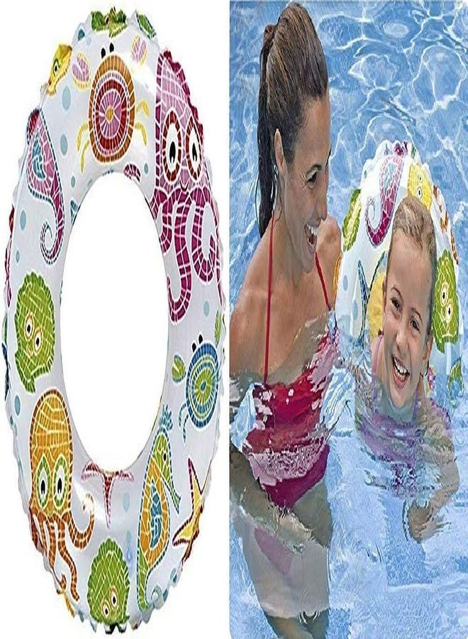 BOXO Swimming Ring Tube Inflatable Safety Swimming Accessories for Kids and Adults Pack of 1 (Swim 6) - Image 1