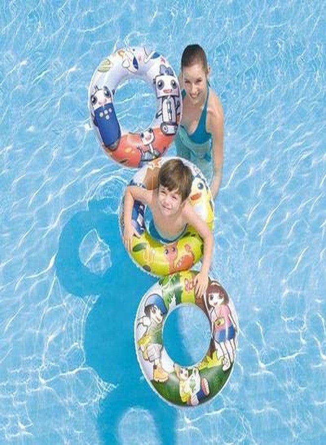 BOXO Swimming Ring Tube Inflatable Safety Swimming Accessories for Kids and Adults Pack of 1 (Swim 6) - Image 3