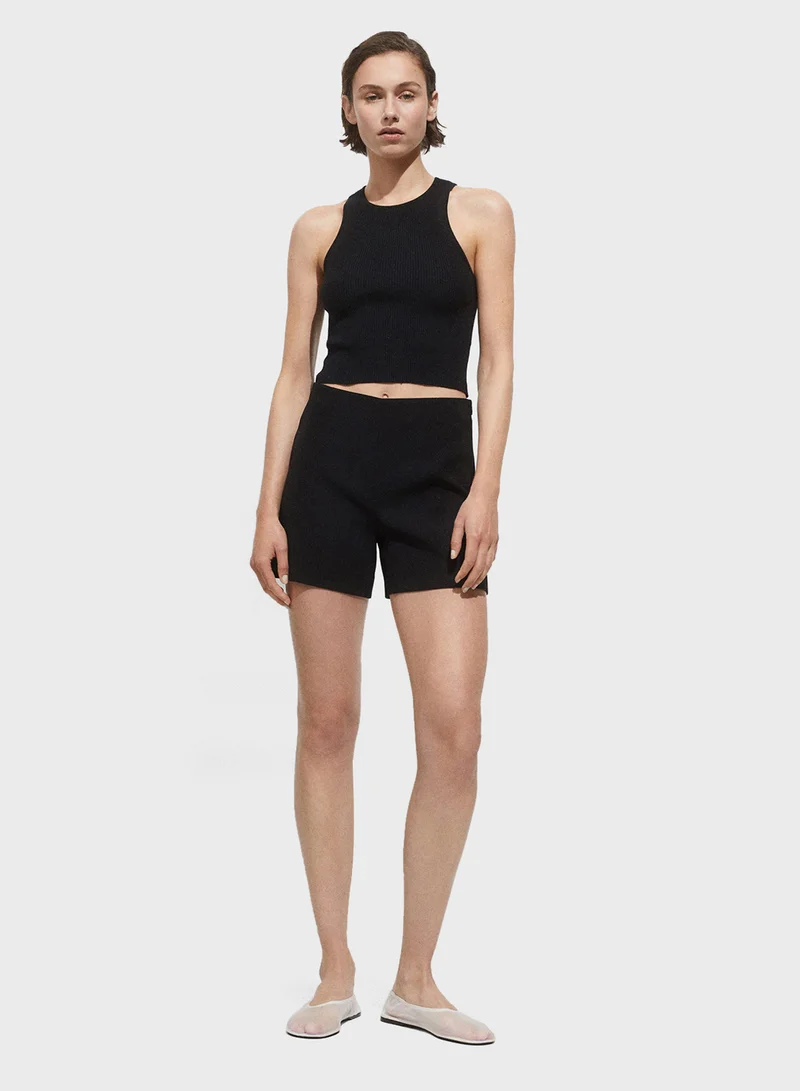 مانجو Ribbed Knit Top