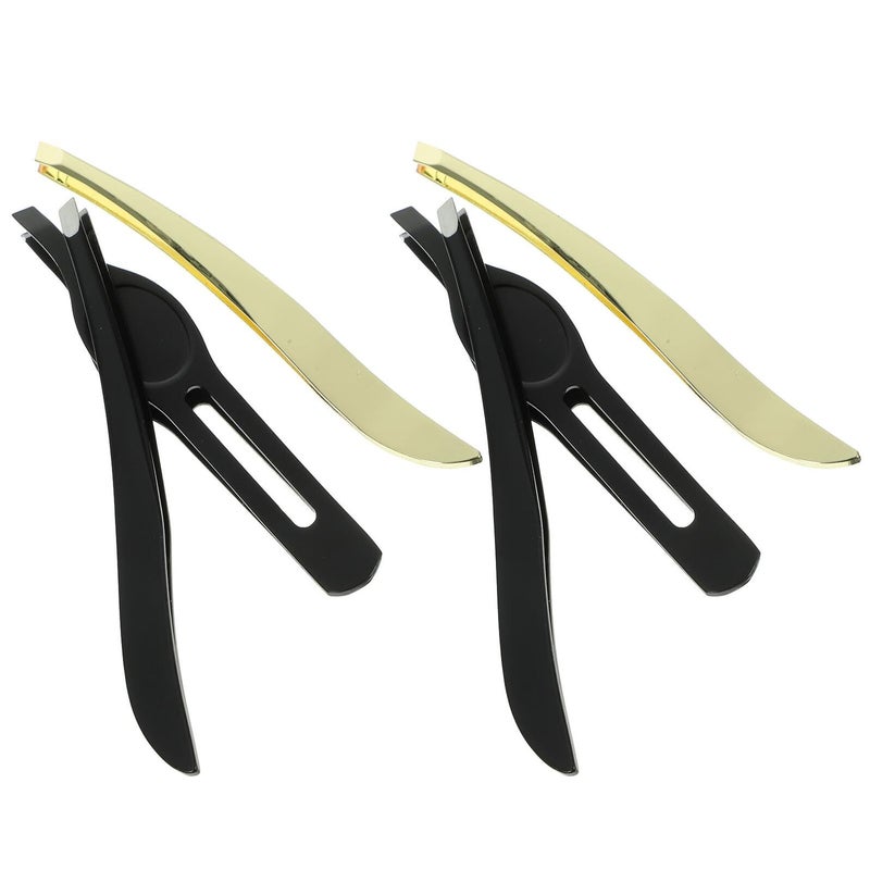Stainless Steel Ergonomic Eyebrow Tweezer Mini Facial Hair Removal Tool Portable Grooming Kit For Women - Image 2