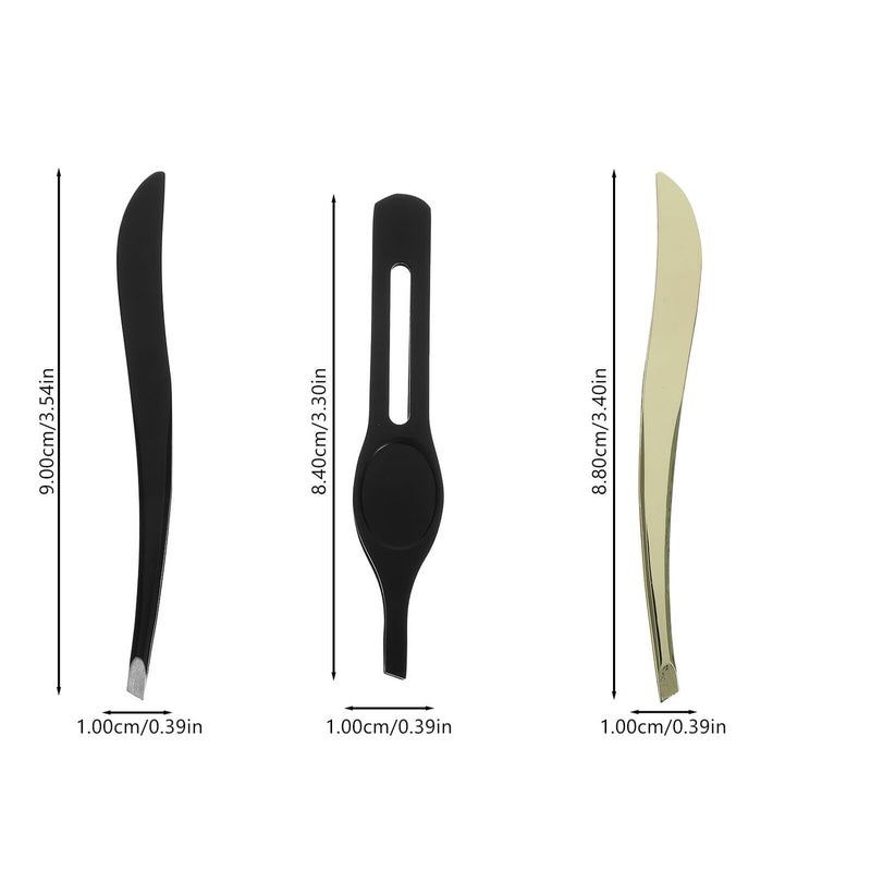 Stainless Steel Ergonomic Eyebrow Tweezer Mini Facial Hair Removal Tool Portable Grooming Kit For Women - Image 3