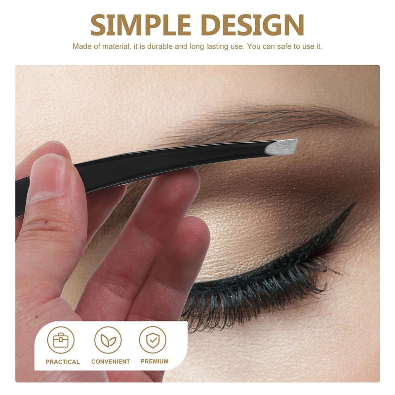 Stainless Steel Ergonomic Eyebrow Tweezer Mini Facial Hair Removal Tool Portable Grooming Kit For Women - Image 4