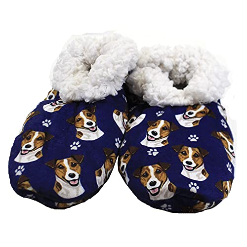 Comfies Jack Russell Terrier Super Soft Slippers - E&S Pets - Jack Russell Terrier Gifts - Cozy House Slippers - Non Skid Bottom - One Size Fits Most - Sherpa Slipper - Pet Lover Gifts For Men And Women - Image 1
