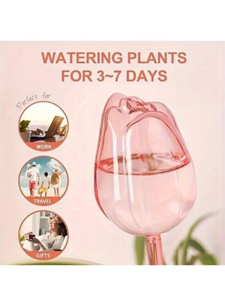 4 Pcs Plastic Tulip Automatic Watering Device, Self Drip Irrigation for Potted Plants, Slow Release Waterer for Indoor Outdoor Garden Home - view 4