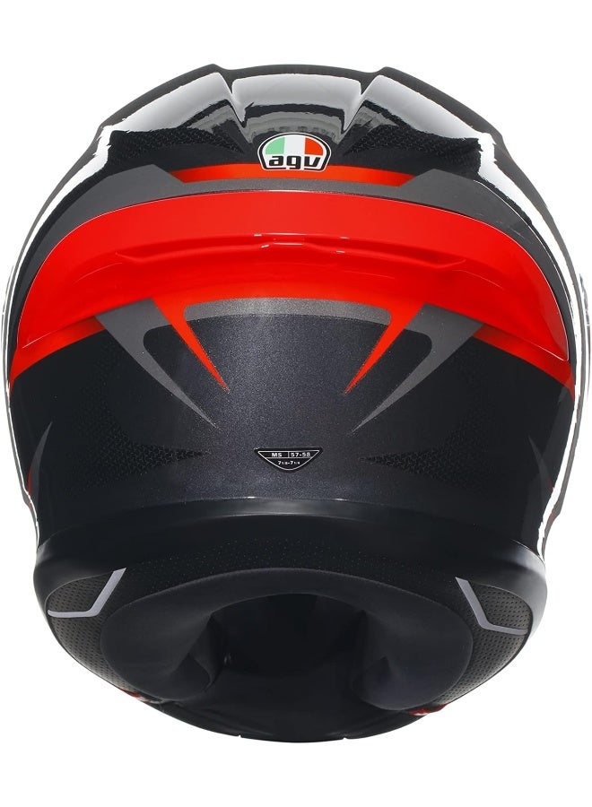 AGV K6 S E2206 مبلق شلاسكوت أسود/رمادي/أحمر S - Image 3