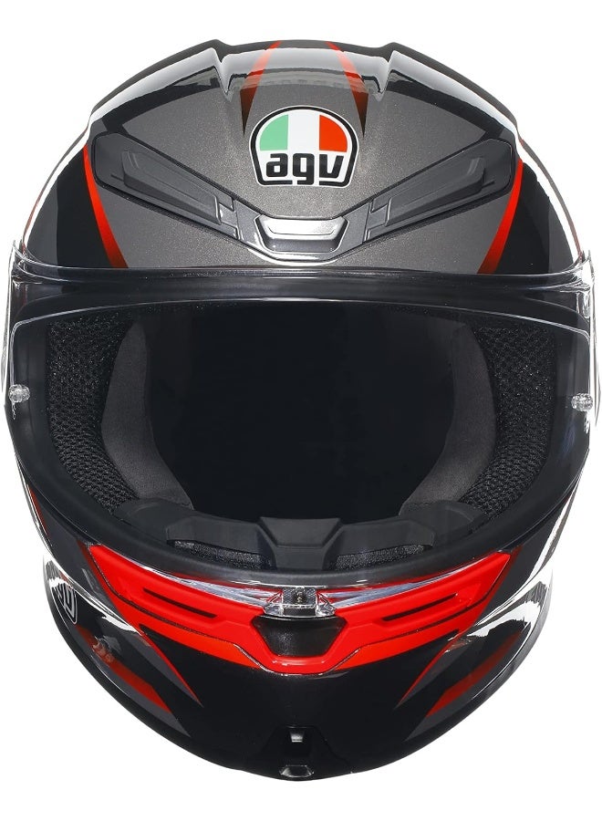 AGV K6 S E2206 مبلق شلاسكوت أسود/رمادي/أحمر S - Image 1