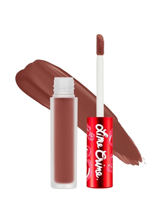 Lime Crime - Velvetines Liquid Matte Lipstick, Cindy (Terracotta Brown) - Bold, Long Lasting Shades & Lip Lining - Stellar Color & High Comfort for All-Day Wear - Talc-Free & Paraben-Free - Image 1