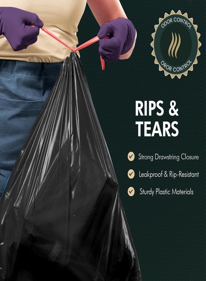 PAMI Large 30-Gallon Drawstring Trash Bags [35-Pack, Black] - Multipurpose Extra-Strong Plastic Garbage Bags- Thick Unscented Trash Can Liners For Kitchen, Bathroom, Lawn, Outdoor Bins- 2ft x2ft - Image 4