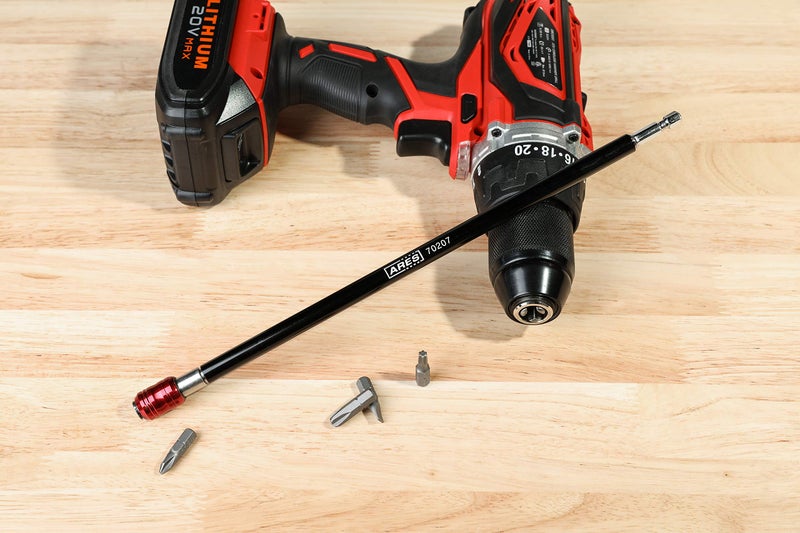 ARES 70207 - Drill Extension Bit Holder - 12-Inch Quick Release - Works With All 1/4-Inch Drive Bits - Quick Release Mechanism Makes Changing Bits a Breeze - Image 4