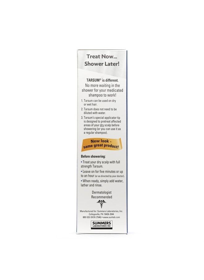 Tarsum - Extra Strength Psoriasis Shampoo - Coal Tar Shampoo and Conditioner for Scalp Psoriasis, Seborrheic Dermatitis, Severe Dandruff, & Eczema - Exfoliating Relief for Flaky, & Itchy Scalp (4 oz) - Image 1