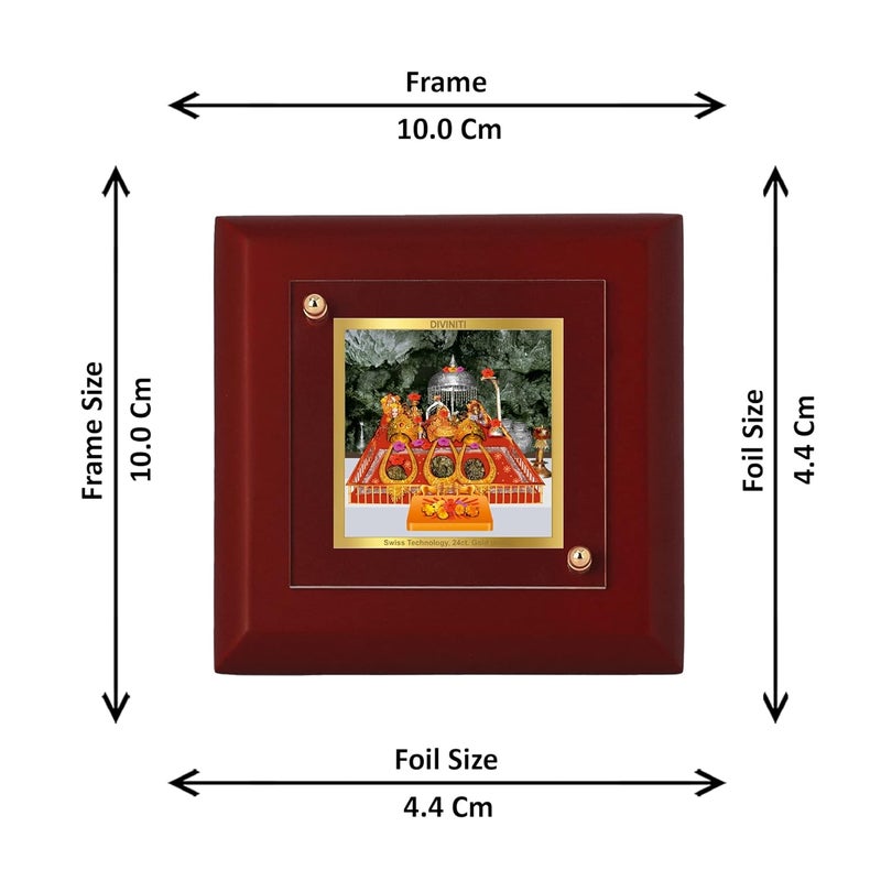 Diviniti 24K Gold Plated Foil Maa Ka Darbar RectangleSquare Wall Photo FrameTable DecorMdf 1A Wooden Wall Photo Frame AndReligious Photo Frame Idol For PoojaGifts Items95Cm X 95Cm - Image 2