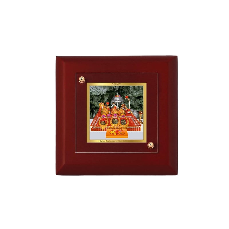 Diviniti 24K Gold Plated Foil Maa Ka Darbar RectangleSquare Wall Photo FrameTable DecorMdf 1A Wooden Wall Photo Frame AndReligious Photo Frame Idol For PoojaGifts Items95Cm X 95Cm - Image 1