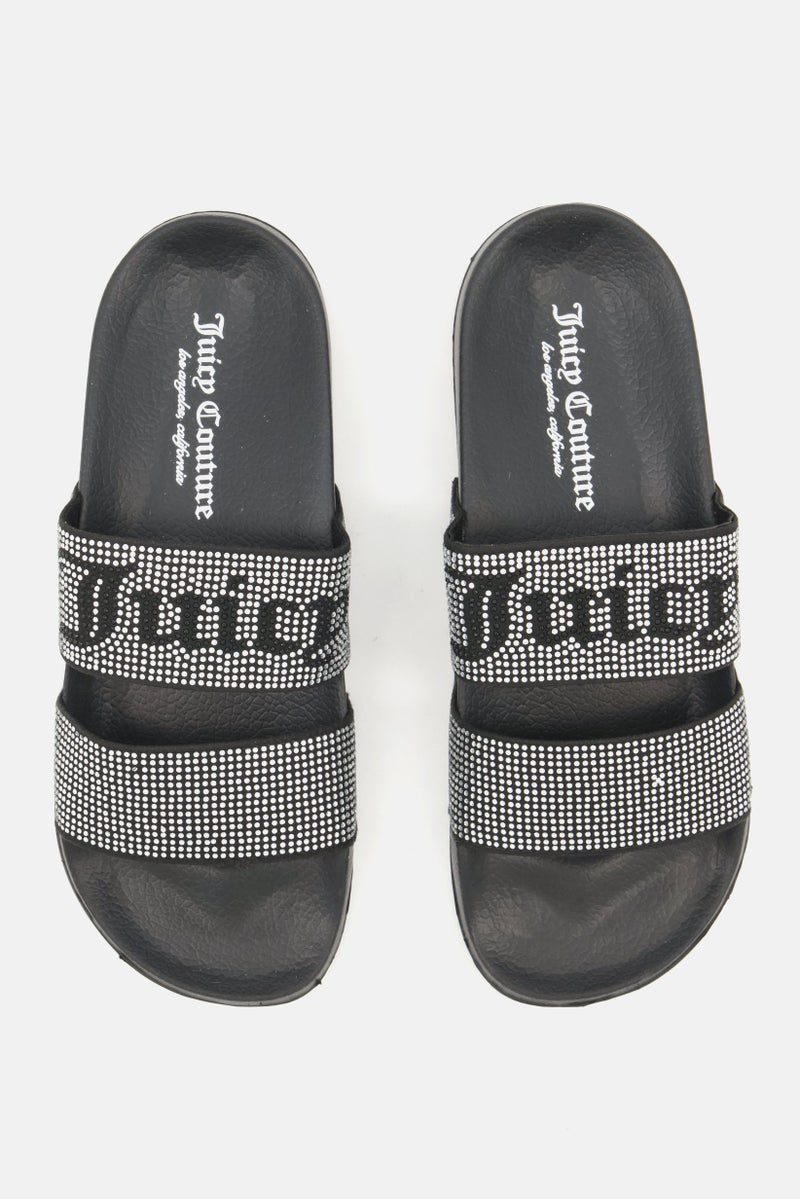 Juicy Couture Women Winx Embellished Slip On Slippers, Black  - Image 4