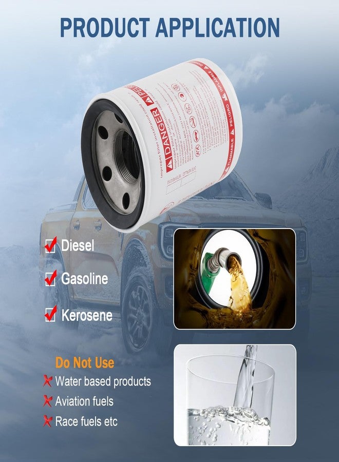 DICMIC 30 Micron Spin-on Fuel Filter Element, 25 GPM Gasoline Replacement for Mobile and Stationary Fuel Pump Tank Boat - Image 2