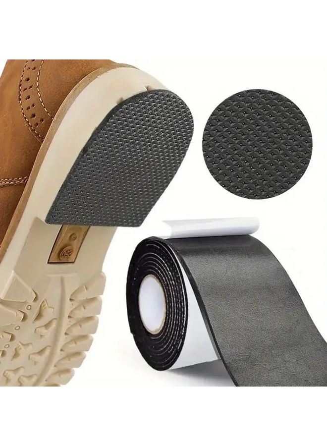 Self Adhesive Non Slip Shoe Sole Tape 1.57x39.37 Inch For High Heels Sneakers Black White - Image 1