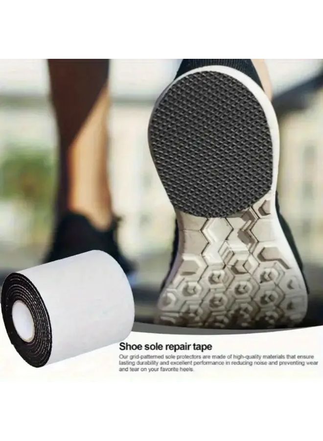 Self Adhesive Non Slip Shoe Sole Tape 1.57x39.37 Inch For High Heels Sneakers Black White - Image 2