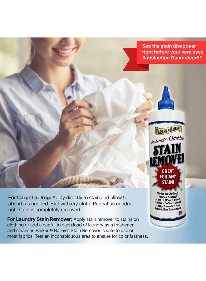 Parker & Bailey Liquid Stain Remover - Instant Stain Removal on Laundry Clothing Fabric Ink Grease Blood Grass Coffee Wine Food Carpet Upholstery Spot Cleaner Odor Free Detergent Booster, 8oz - Image 5