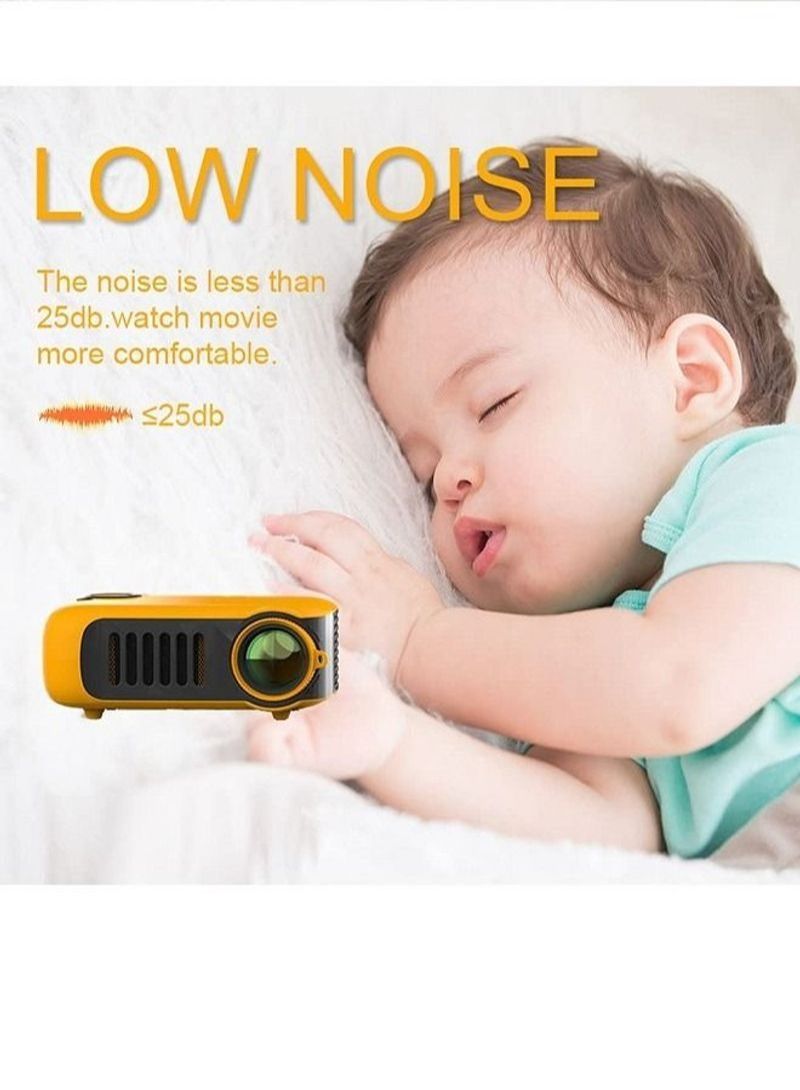 NIBEMINENT Portable USB Mini Projector for Couples Camping A2000  - Image 3