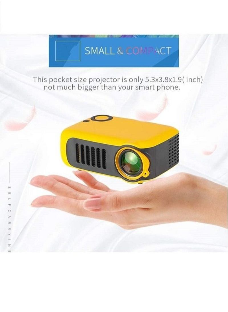 NIBEMINENT Portable USB Mini Projector for Couples Camping A2000  - Image 4
