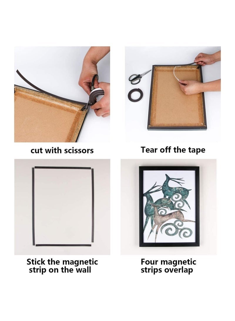 Magnetic Tape with Adhesive Magnet Tape Roll with Strong Adhesive Backing Perfect for DIY Art Projects whiteboards and Fridge Organization 25 mm Wide x 1 Meter Long - Image 2