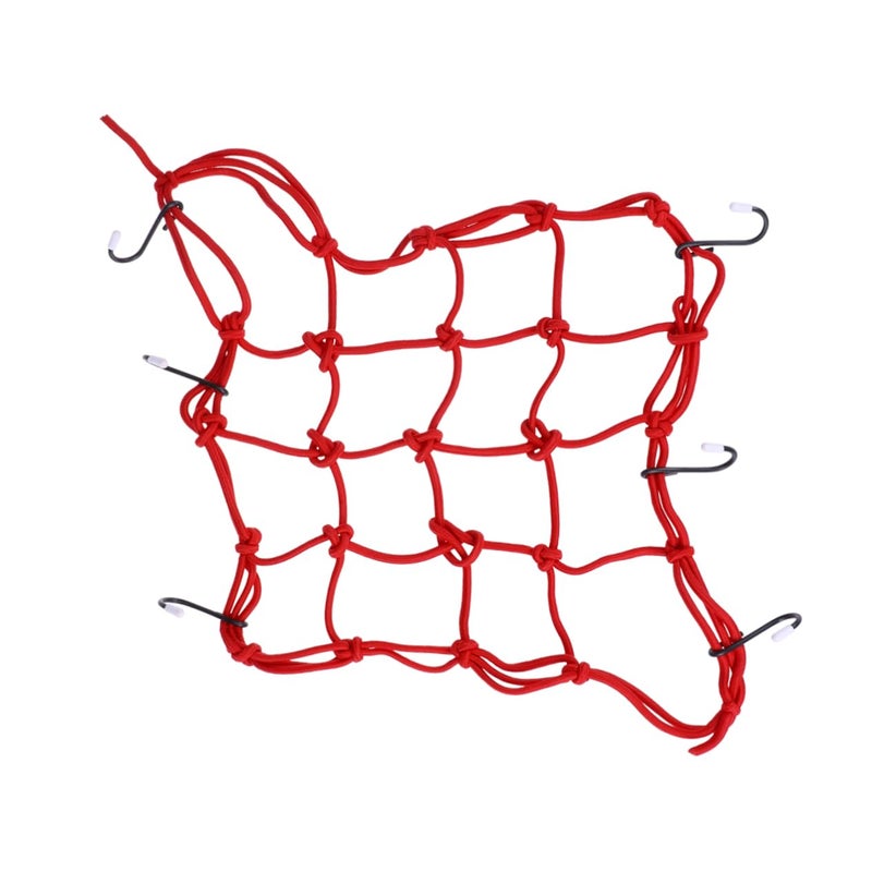Red Elastic Cargo Net Rear Frame Cover for Motorcycles and Bicycles Secure Storage - Image 2