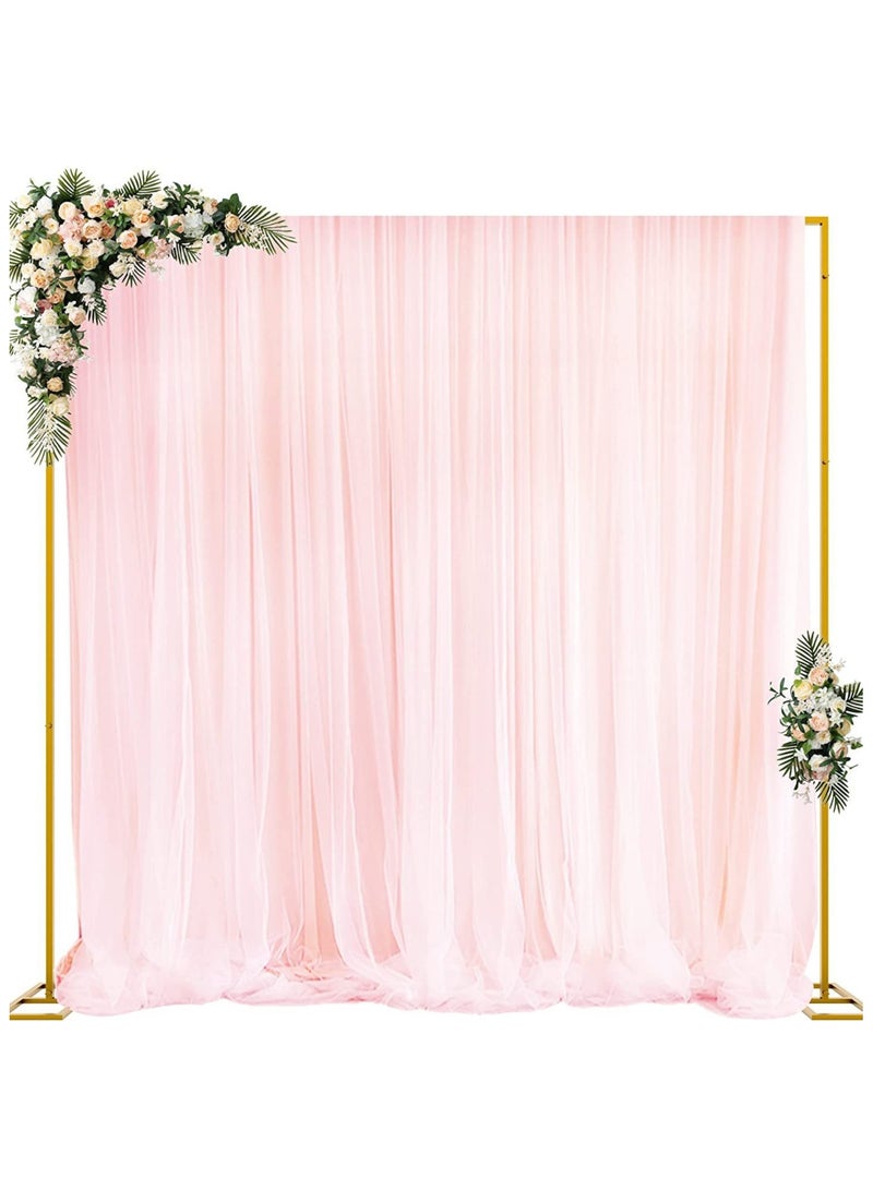 Jorunb Balloon Arch Kit Metal Arch Decoration Wedding Arch Backdrop Stand, Indoor Outdoor Arch Frame Golden Party Decor Stand for Baby Shower Birthday Anniversary Bridal Graduation 2m, Gold - Image 2