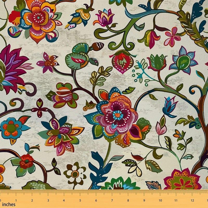 Wide range expanded design Paisley Flowers Fabric by The Yard,Boho Style Exotic Soft Flannel Polyester No Stretch Fabric,Retro Floral Bohemia Decorative Fabrics,Beige Green Red Crafts & Sewing Supplies,5 Yards,180" L x 59" W Fade proof Salt resistant coating Hardened processed substance Slow wear optimized quality Home & light industrial compatible Indoor outdoor all-purpose fit Freeze crack proof Chemical free Ergonomic build Narrow & wide space compatible KSA market compliant quality Replaceable parts Comfort grip Sand resistant All consumer tier purchase options Multi-market varied design options Polished safe edge Salt mist resistant Easy daily handling design Simple multi-color universal build General need oriented design Flexible purchase choices Wide use selected material Temp resistant - Image 1