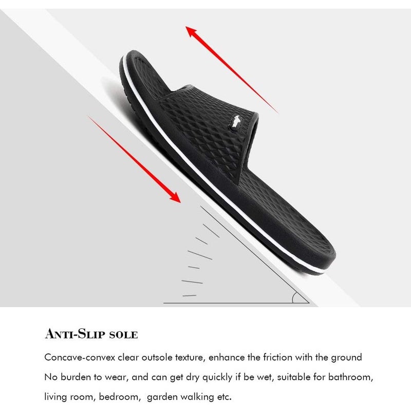 Men's slip-on comfort shower sandals for home bathrooms, EVA material, gray, lightweight and quick-drying - Image 4