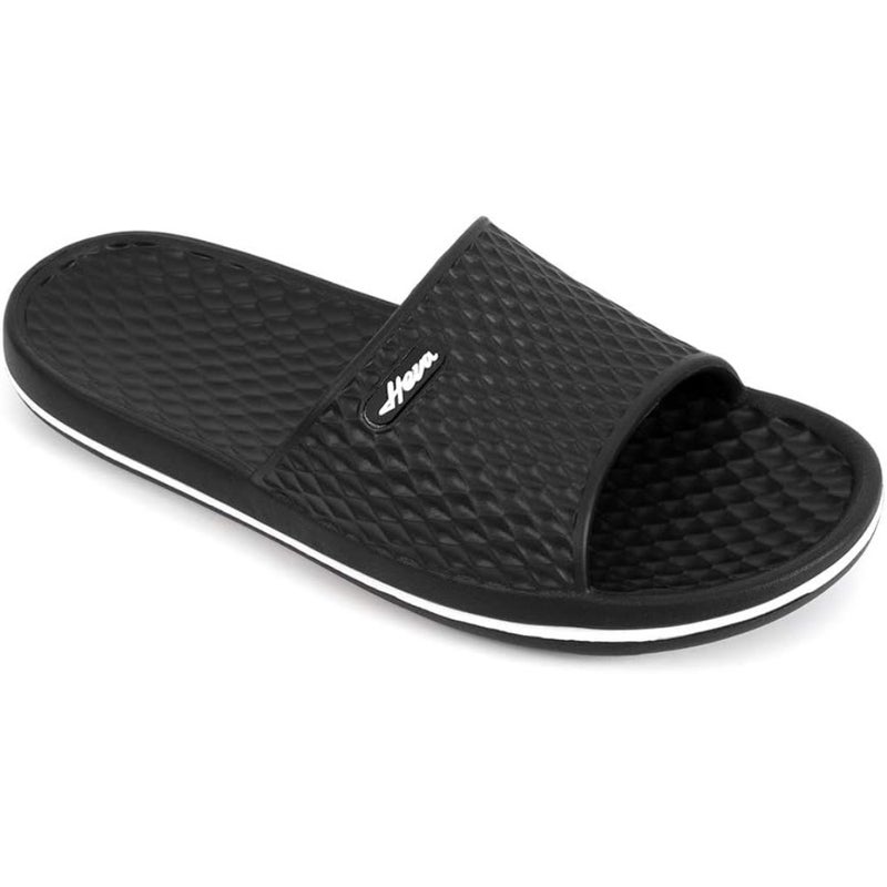 Men's slip-on comfort shower sandals for home bathrooms, EVA material, gray, lightweight and quick-drying - Image 1