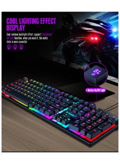 T-WOLF Wired Keyboard And Mouse Set 104 Keys USB Wired Keyboard 2400DPI Mouse Rgb Backlit Gaming Keyboard Mouse Combo  - Image 5