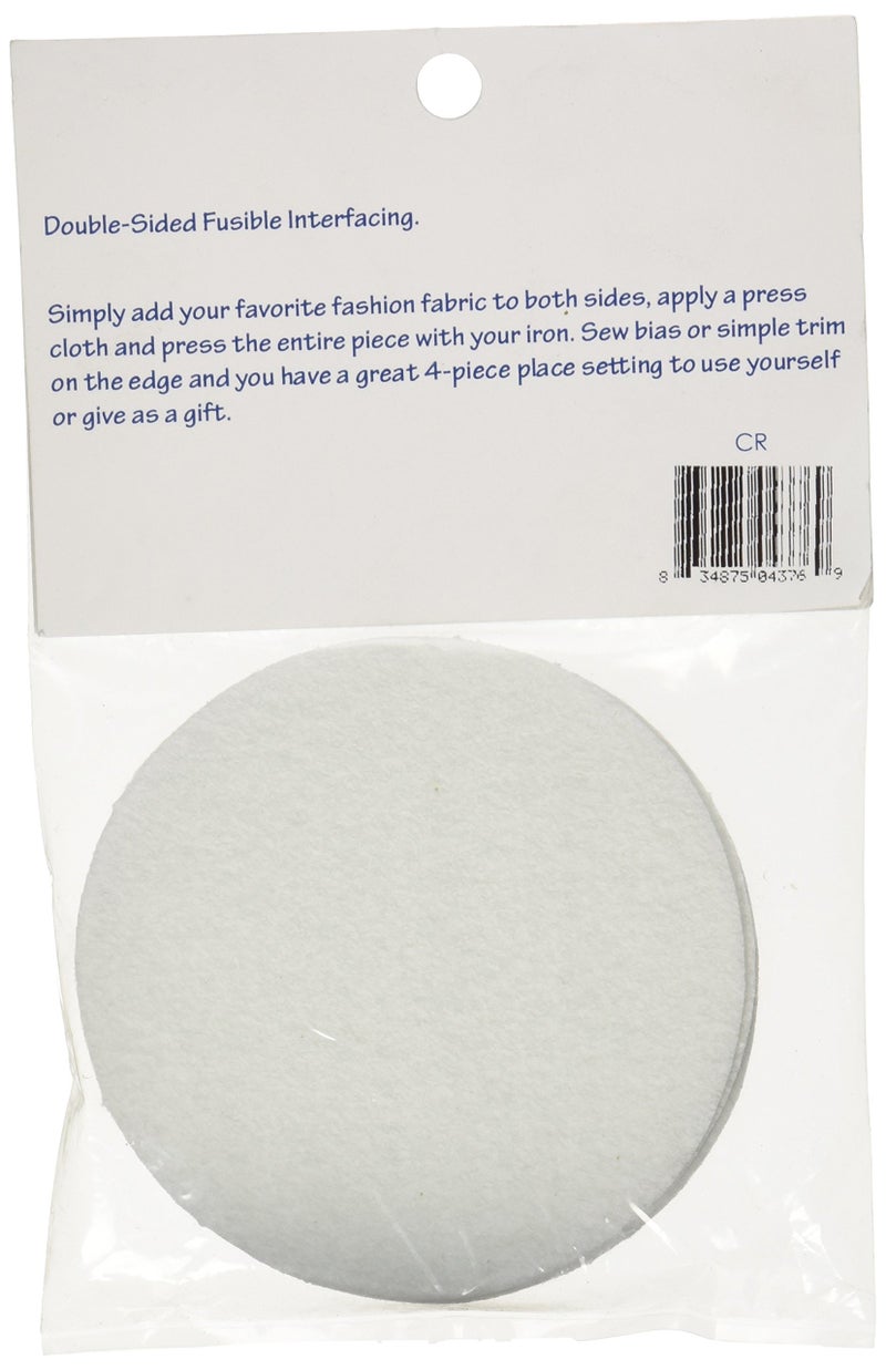 Bosal Craf-Tex Round Coaster fusible, White (100338) - Image 2
