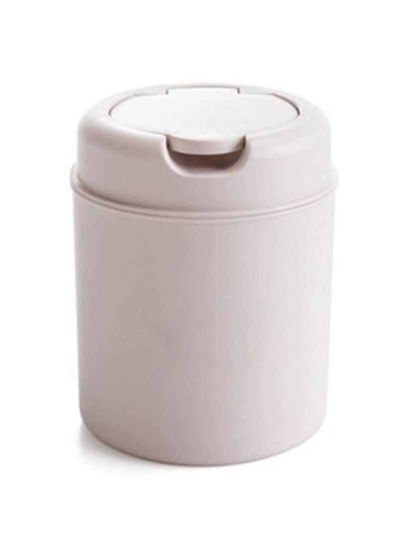 Clean Living Mini Desk Trash Can with Lid, Small Desktop Countertop Waste Basket Garbage Bin for Office Bathroom Vanity, Tabletop or Coffee Table Kitchen Storage (Off White)  - Image 5