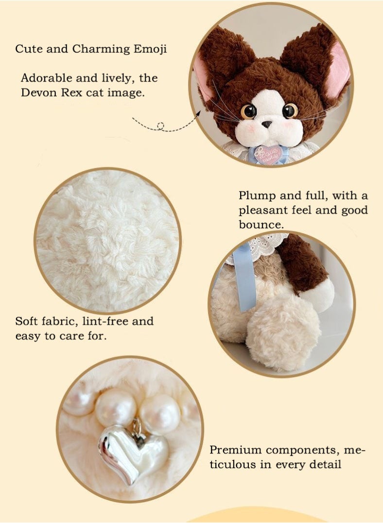 Sunspire 45cm German Rex plush toy, delightfully soft and cuddly with a plush, skin-friendly texture, meticulously crafted using premium filling materials. It serves as the perfect finishing touch for home décor, adds whimsy to themed rooms, and makes an ideal gift for all ages. - Image 4