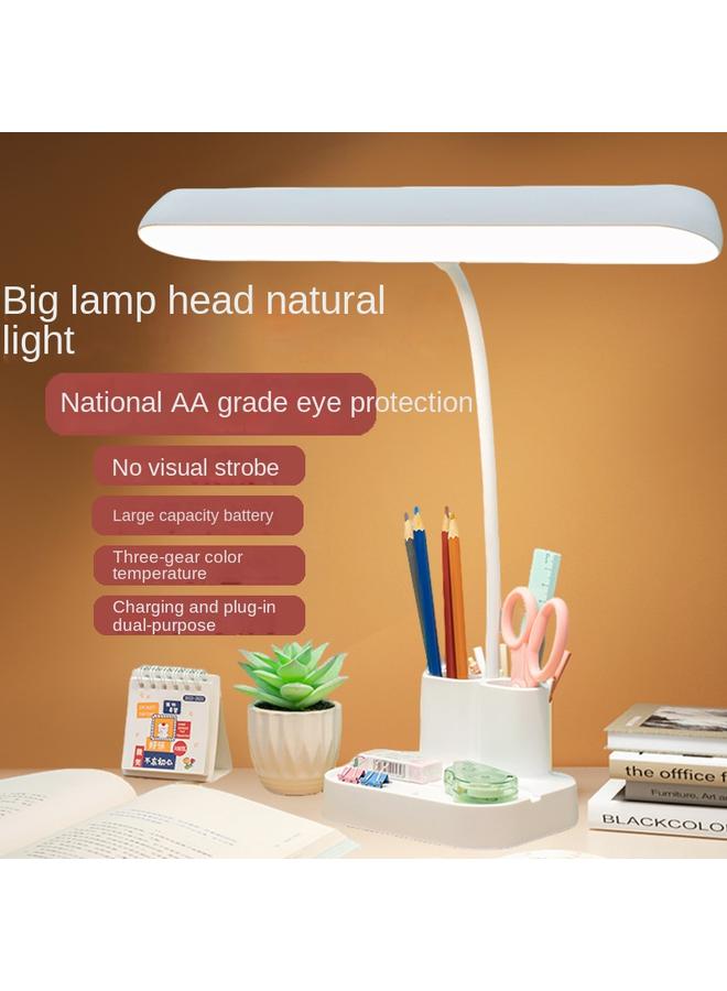 Bluejw Large Light Source Pen Holder Desk Lamp For Study Student Dormitory Desk Rechargeable Plug-in Reading Homework Vertical Desk Lamp - Image 2