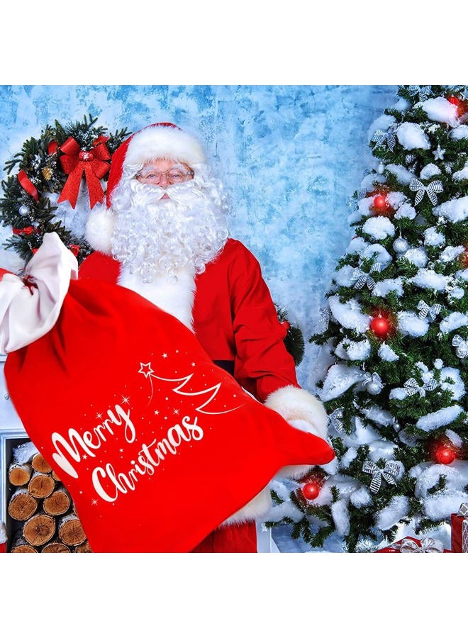 CCINEE Christmas Santa Sack, Giant Velvet Gift Bags with Cord Drawstring (27" x 43") for Xmas Decoration Holiday Gifts Decor Giant Presents Wrap Storage Bag Holiday Party Supply(Silver) - Image 5