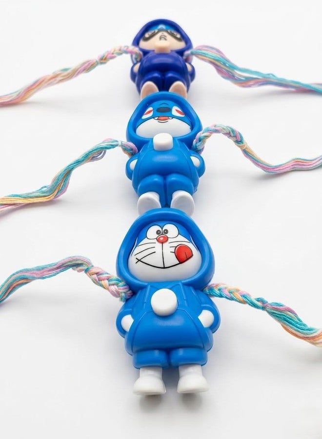 Sesonby Assorted Cartoon Character Face Changer Rakhi for Kids with Keychain & Roli-Chawal, Keychain Holder Rakhi Set for Bhai Brothers, Raksha Bandhan Gift Set for Bhai - Image 5
