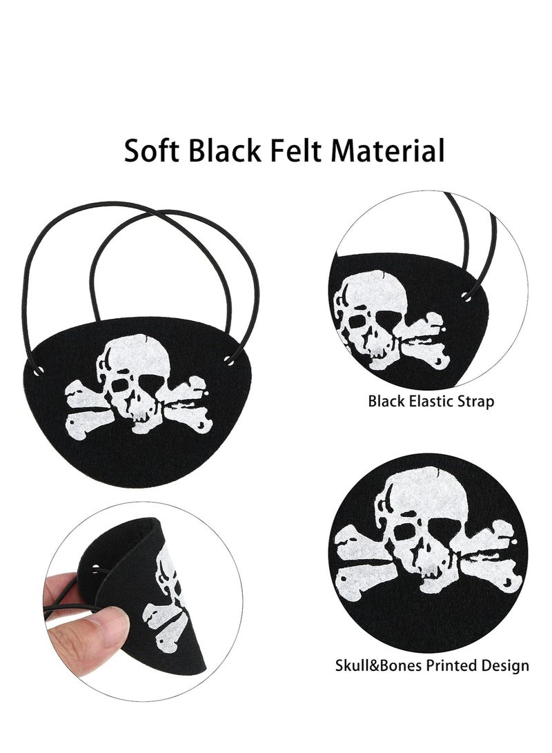 Pirate Eye Patch Black Adjustable Felt Single Eye Masks Eye Mask Eye Mask for Festival Party Cosplay Prop for Kids Adult  - Image 1
