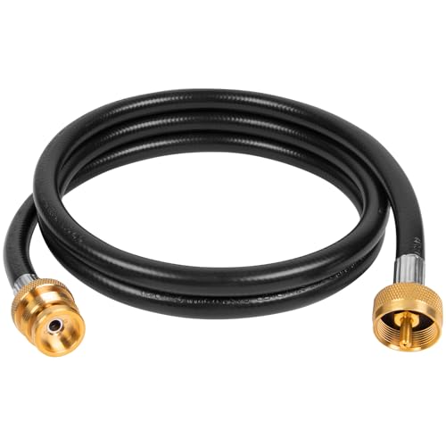 SHINESTAR 5FT Propane Extension Hose, Connects 1lb Appliance to Propane Tree or Propane Tee Adapter, Compatible with Buddy Heater, Weber Q Grill, Coleman Camping Stove and more - Image 1