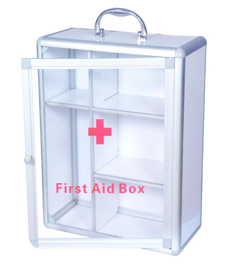 Rilekh First Aid Box Empty Wall Mounted for Home/Emergency Medical Box/Medicine Organizer/Multi Compartment First Aid kit for School, Office Medium (35X30X13cm) - Image 3